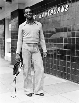 Laurie Cunningham arriving at West Bromwich Albion for his first day of training Laurie Cunningham arriving at West Bromwich Albion for his first day of training