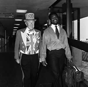 Laurie Cunningham at Heathrow Airport London, prior to flying out to Bucharest via Munich Laurie Cunningham at Heathrow Airport London, prior to flying out to Bucharest via Munich
