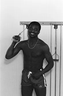 Laurie Cunningham training at the gym in Spain. 28rh March 1980 Laurie Cunningham training at the gym in Spain. 28rh March 1980