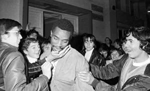 Laurie Cunningham, West Bromwich player, mobbed by fans, 20th November 1978 Laurie Cunningham, West Bromwich player, mobbed by fans, 20th November 1978
