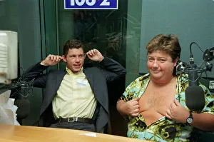 Lee Evans Comedian/Actor October 98 At Heart 106.2fm radio with presenter Jonathon Lee Evans Comedian/Actor October 98 At Heart 106.2fm radio with presenter Jonathon