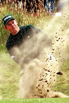 Lee Westwood hits his way out of a bunker during the third round of the Open Golf Lee Westwood hits his way out of a bunker during the third round of the Open Golf