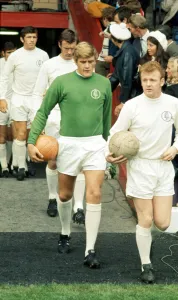 Leeds United captain Billy Bremner leads out his team before the league division one Leeds United captain Billy Bremner leads out his team before the league division one
