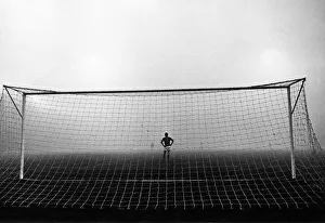 Leeds United v. Birmingham City. Birmingham keeper Kelly stands alone in the fog Leeds United v. Birmingham City. Birmingham keeper Kelly stands alone in the fog