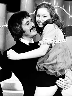 Lena Zavaroni Singer receives hug from her TV co-star John Stokes of The Bachelors Lena Zavaroni Singer receives hug from her TV co-star John Stokes of The Bachelors
