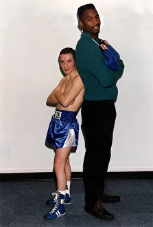 Lennox Lewis Heavyweight Boxer stands well over Mickey Cantwell Lennox Lewis Heavyweight Boxer stands well over Mickey Cantwell