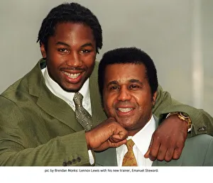Lennox Lewis With His New Trainer Emanuel Steward From The Kronk Gym In Detroit Lennox Lewis With His New Trainer Emanuel Steward From The Kronk Gym In Detroit