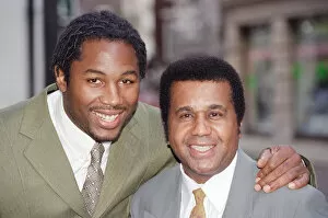 Images Dated 23rd January 1995: Lennox Lewis with his new trainer Emanuel Steward From The Kronk Gym In Detroit