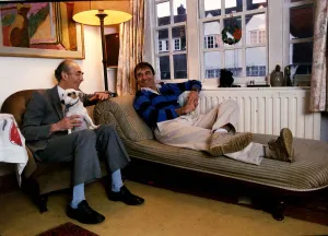 Leonard Fenton actor with Chris Reich who are in the soap series Eastenders Leonard Fenton actor with Chris Reich who are in the soap series Eastenders