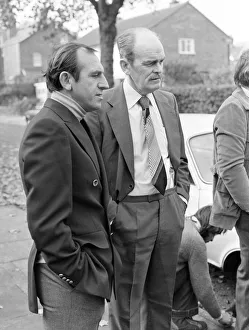 Leonard Rossiter and John Barron - CJ - stars of BBC comedy series Leonard Rossiter and John Barron - CJ - stars of BBC comedy series