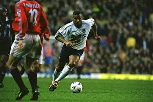 Les Ferdinand Football December 98 Tottenham Hotspur footballer in action against Les Ferdinand Football December 98 Tottenham Hotspur footballer in action against