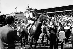 Lester Piggott on Nijinksky winner of the Epsom Derby 1970 Lester Piggott on Nijinksky winner of the Epsom Derby 1970