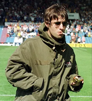 Liam Gallagher at Maine Road football ground August 1997 to watch the Manchester City v Liam Gallagher at Maine Road football ground August 1997 to watch the Manchester City v
