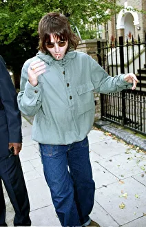 Liam Gallagher Oasis singer August 1999 leaving his London home on the day drummer Liam Gallagher Oasis singer August 1999 leaving his London home on the day drummer