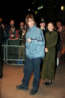 Liam Gallagher Singer September 98 Arriving for a film premiere with hus wife Liam Gallagher Singer September 98 Arriving for a film premiere with hus wife