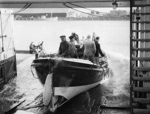 Lifeboat crew at Gorleston-on-Sea station on the Norfolk coast. Circa 1965 Lifeboat crew at Gorleston-on-Sea station on the Norfolk coast. Circa 1965