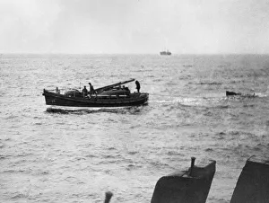 A lifeboat at Shoreham Harbour Lifeboat Station. 14th September 1933 A lifeboat at Shoreham Harbour Lifeboat Station. 14th September 1933