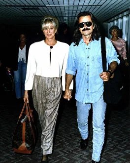 Linda Evans Actress and her friend Yanni arriving at Heathrow Airport Linda Evans Actress and her friend Yanni arriving at Heathrow Airport