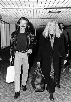 Linda Evans American Actress arriving at Heathrow Airport from Seattle with boyfriend Linda Evans American Actress arriving at Heathrow Airport from Seattle with boyfriend