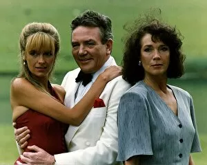 Images Dated 15th June 1990: Linda Marlowe right actress Albert Finney centre and Sarah Berger left in the BBC TV
