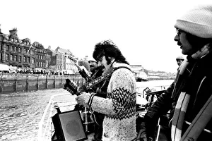 Lindisfarne sailed down the Tyne on a musical journey. The group were filming on board a Lindisfarne sailed down the Tyne on a musical journey. The group were filming on board a