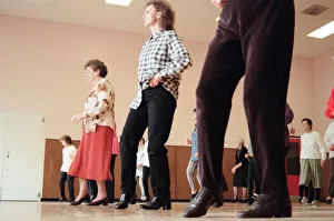 Line dancing at Billingham Forum. 18th February 1998 Line dancing at Billingham Forum. 18th February 1998