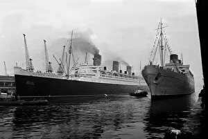 Liner RMS Mauretania II arriving in Southampton for the last time after her final voyage Liner RMS Mauretania II arriving in Southampton for the last time after her final voyage