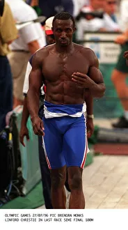 Linford Christie Athlete who is pictured here in the semi final of the 100 metres in Linford Christie Athlete who is pictured here in the semi final of the 100 metres in