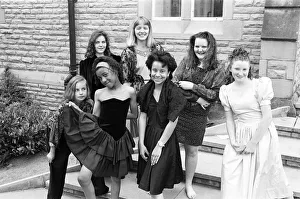 Lining up for a fashion show are girls from Huddersfield youth clubs Lining up for a fashion show are girls from Huddersfield youth clubs