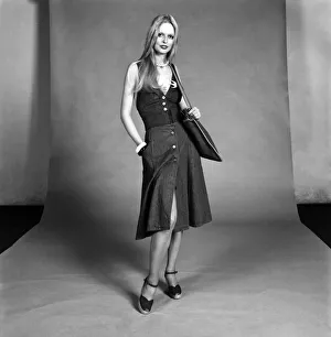 Lise-Lotte. Swedish model seen here wearing a denim dress. March 1975 75-01268-007 Lise-Lotte. Swedish model seen here wearing a denim dress. March 1975 75-01268-007