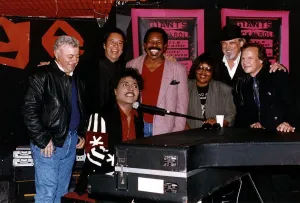 Little Richard Rock n Roll Singer with from left to right Johnny Preston Chris Montez Little Richard Rock n Roll Singer with from left to right Johnny Preston Chris Montez