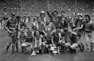 Liverpool FC after winning the FA Cup 1986 Liverpool v Everton at Wembley Liverpool FC after winning the FA Cup 1986 Liverpool v Everton at Wembley