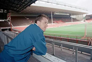 Liverpool football player Steve Nicol poses in the Kop stand at Anfield Stadium Liverpool football player Steve Nicol poses in the Kop stand at Anfield Stadium
