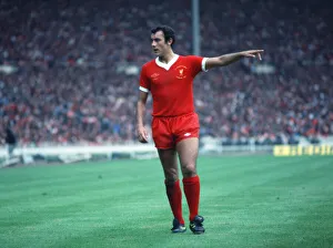Liverpool footballer Ray Kennedy gives instructions during the Charity Shield match Liverpool footballer Ray Kennedy gives instructions during the Charity Shield match