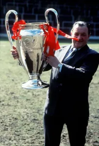 Liverpool manager Bob Paisley holding the European Cup in March 1979 Liverpool manager Bob Paisley holding the European Cup in March 1979