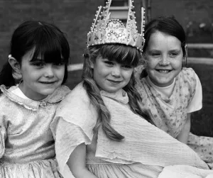 Liverpool May Day Parade, 1st May 1971. Julie Creed aged 8, dressed as May Queen Liverpool May Day Parade, 1st May 1971. Julie Creed aged 8, dressed as May Queen