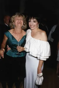 Liza Minnelli actress singer with Julie Waltors September 1989 Liza Minnelli actress singer with Julie Waltors September 1989