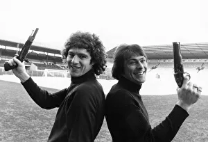 Local rivals, Brian Kidd of Manchester City Forward (left Local rivals, Brian Kidd of Manchester City Forward (left