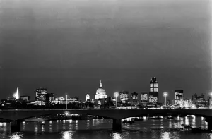 London City Skyline by night. February 1987 London City Skyline by night. February 1987
