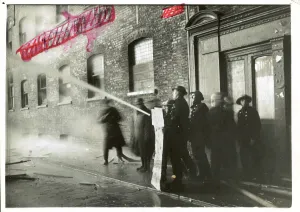 London suffered its second fire blitz last night - our picture shows the fire fighters at London suffered its second fire blitz last night - our picture shows the fire fighters at