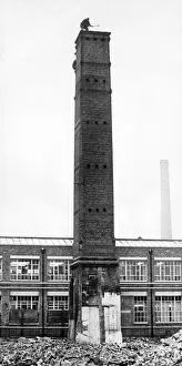 Its a long way to the ground as steeplejacks begin to demolish the 133 year old chimney Its a long way to the ground as steeplejacks begin to demolish the 133 year old chimney