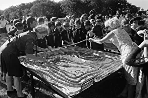 Longest sausage. 1st Stoke Row Cub Section. June 1976 Longest sausage. 1st Stoke Row Cub Section. June 1976