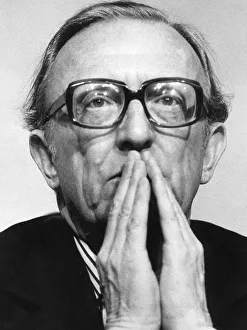Lord Carrington as if praying at conference - December 1979 Lord Carrington as if praying at conference - December 1979