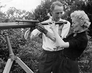 Lord Kilbracken and Vicki Benet photographed together at Lord Kilbracken' Lord Kilbracken and Vicki Benet photographed together at Lord Kilbracken'