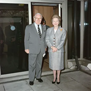Lord King and Mrs Thatcher leaving Heathrow for New York on concorde - she is going to Lord King and Mrs Thatcher leaving Heathrow for New York on concorde - she is going to