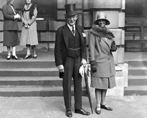 Lord and Lady Baden Powell seen here at a private showing of the Royal Academys summer Lord and Lady Baden Powell seen here at a private showing of the Royal Academys summer