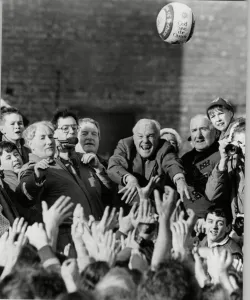 Lord Lothian starts the a Medieval football game played annually on Shrove Tuesday Lord Lothian starts the a Medieval football game played annually on Shrove Tuesday