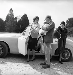 Lord Montagu and his wife, pictured on arrival at the Beaulieu, with the baby Ralph Lord Montagu and his wife, pictured on arrival at the Beaulieu, with the baby Ralph