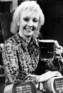 Lori Keefe actress Coronation Street barmaid March 1984 Lori Keefe actress Coronation Street barmaid March 1984