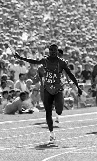 Los Angeles Olympic Games August 1984 Carl Lewis of the United States of America Los Angeles Olympic Games August 1984 Carl Lewis of the United States of America